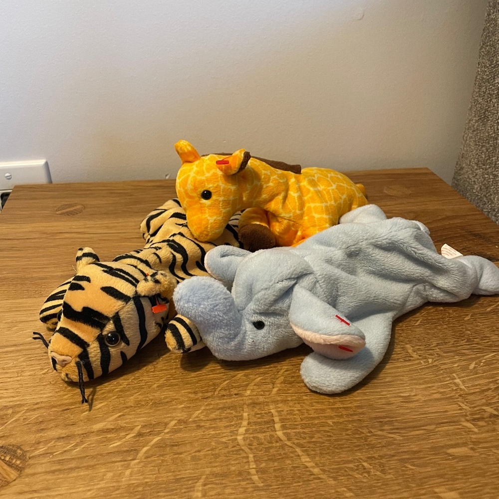 Ty Beanie Babies Multiple Jungle Safari Zoo Theme 1995 Perfect Condition VINTAGE